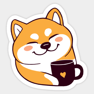 Coffee Shibe Sticker